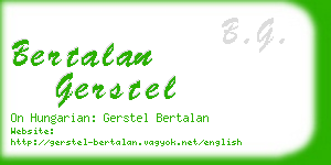 bertalan gerstel business card